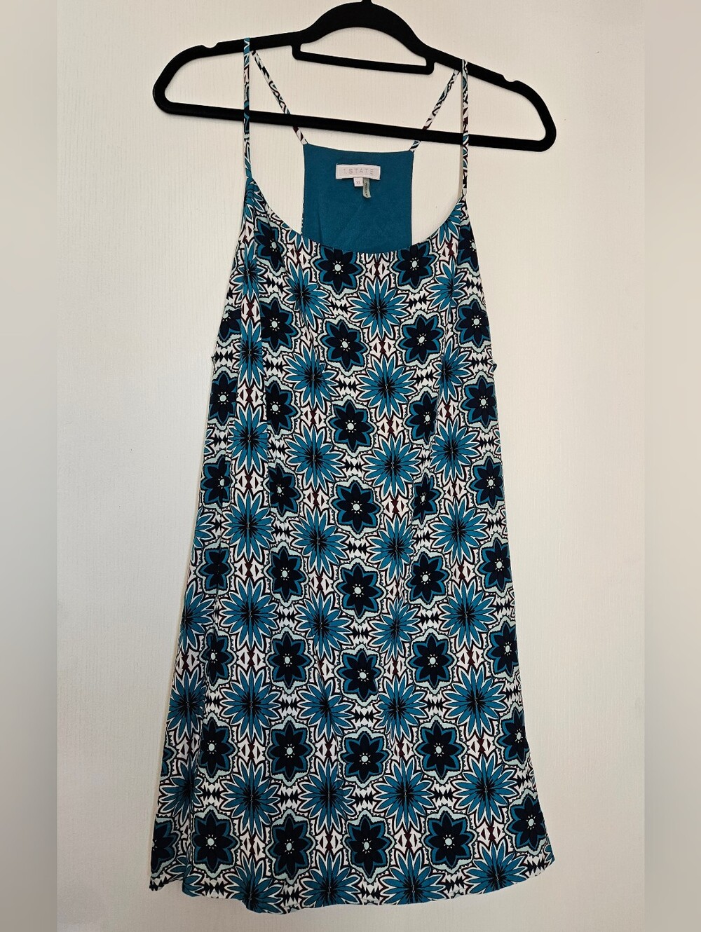 1. State Blue & White Floral Slip Dress, XL, 10-12